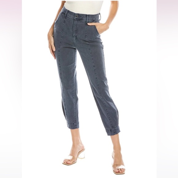 LE JEAN by Charlie Gay Anthropologie Mr Paloma Jogger Jean in Sulphur Grey Denim
